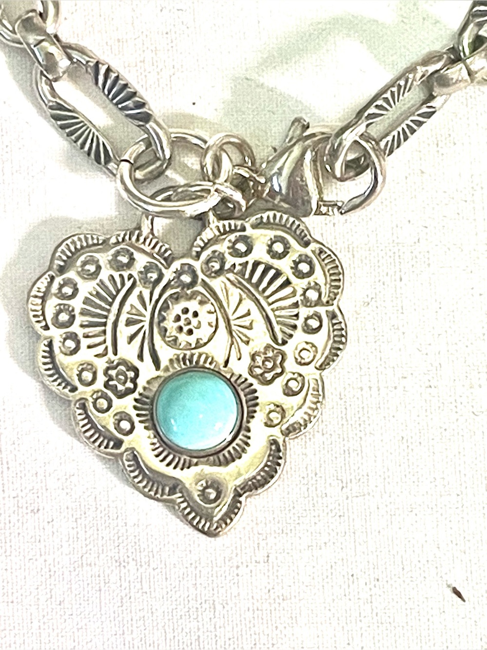 Pollack Sterling Heart Bracelet